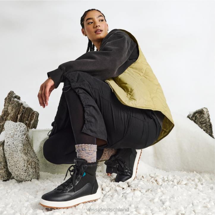 Asphaltschwarz Vessi Alta High Top – Asphaltschwarz B4JF242