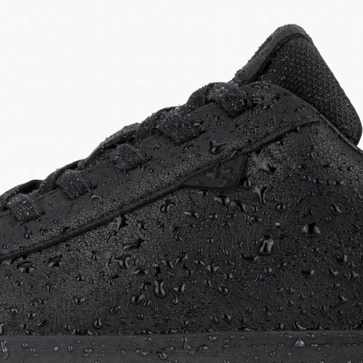 Asphalt schwarz auf schwarz Vessi Soho-Sneaker – Asphaltschwarz auf schwarzem Leder B4JF117