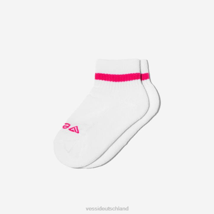Grau, Rosa auf Weiß, Türkis auf Weiß, Lila auf Weiß, Schwarz, Weiß Vessi Mid-Crew-Socken B4JF8