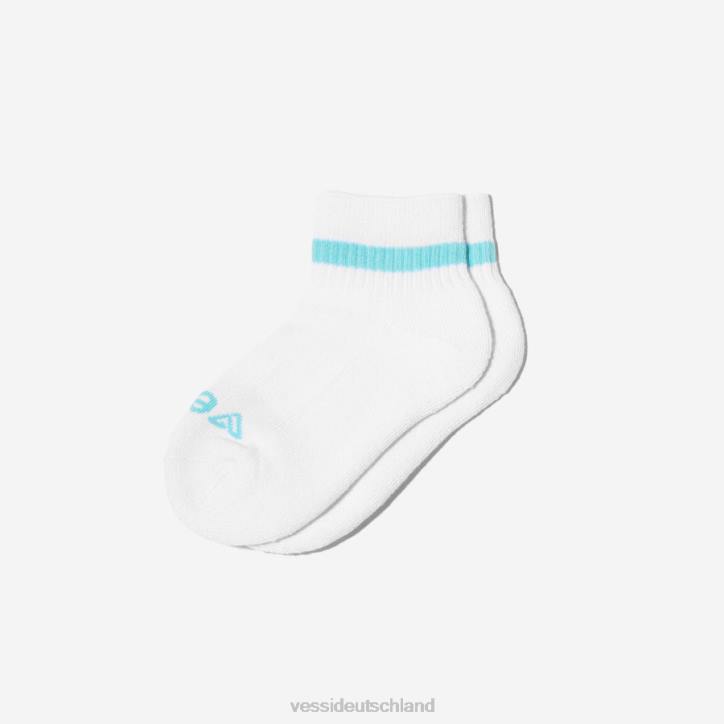 Grau, Rosa auf Weiß, Türkis auf Weiß, Lila auf Weiß, Schwarz, Weiß Vessi Mid-Crew-Socken B4JF8