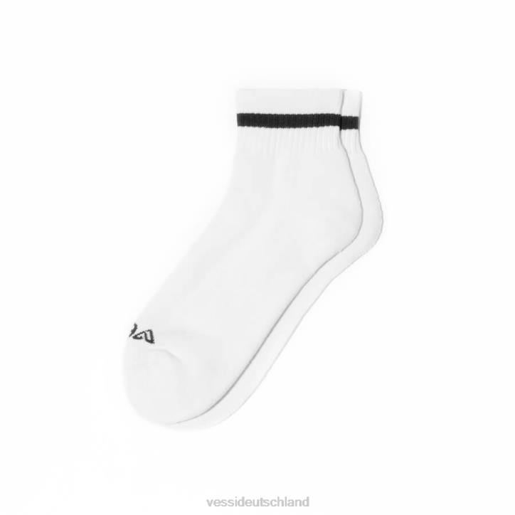 Grau, Schwarz, Weiß, Rosa auf Weiß, Türkis auf Weiß, Lila auf Weiß Vessi Mid-Crew-Socken B4JF5