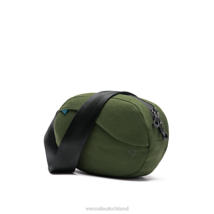 Tiefschwarz, Fichtengrün, Quarzit, Limewash Vessi Shoreline-Gürteltasche B4JF3