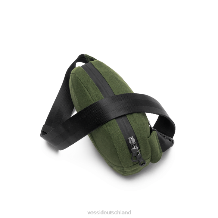 Tiefschwarz, Fichtengrün, Quarzit, Limewash Vessi Shoreline-Gürteltasche B4JF3